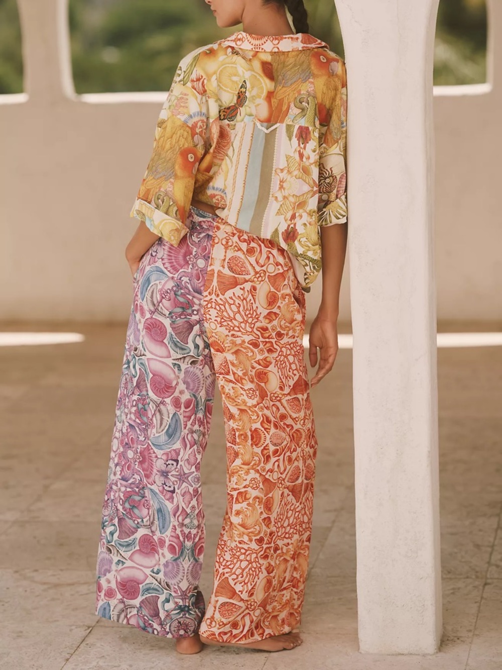 NWT Emily Carter x Celandine Printed Linen Blend Pants Anthropologie - Picture 2 of 5